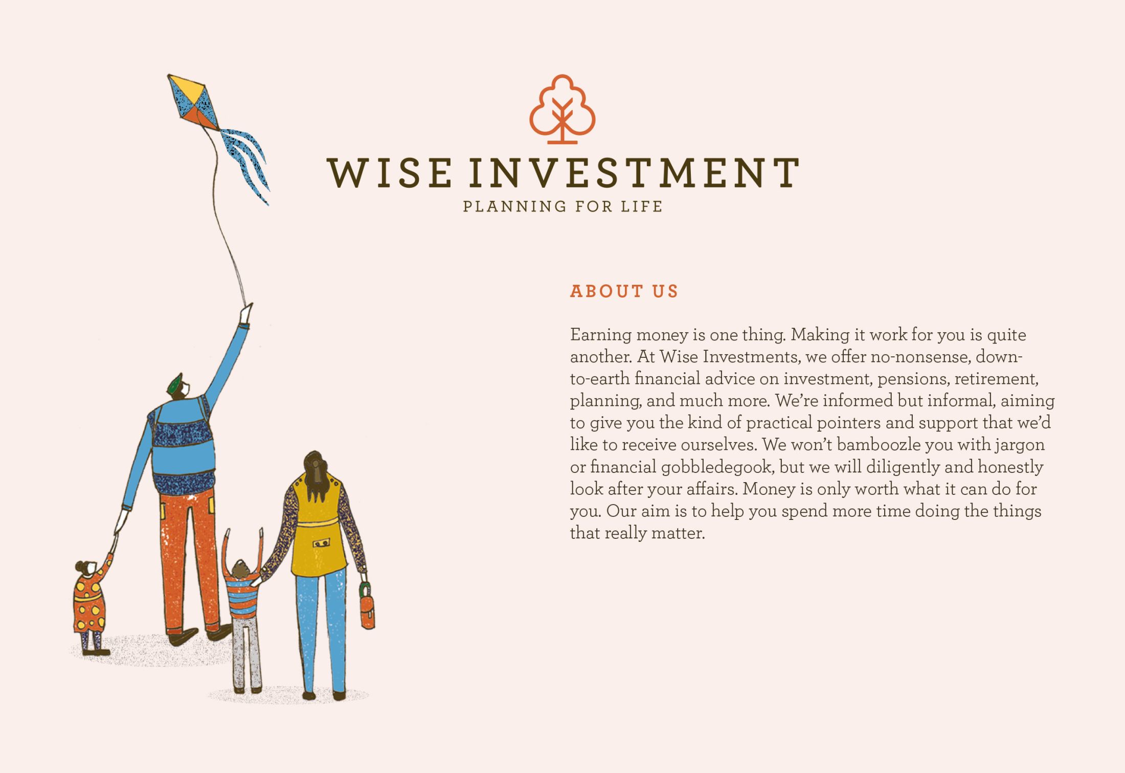 Branding Scheme Client Wise Investment Supple Studio
